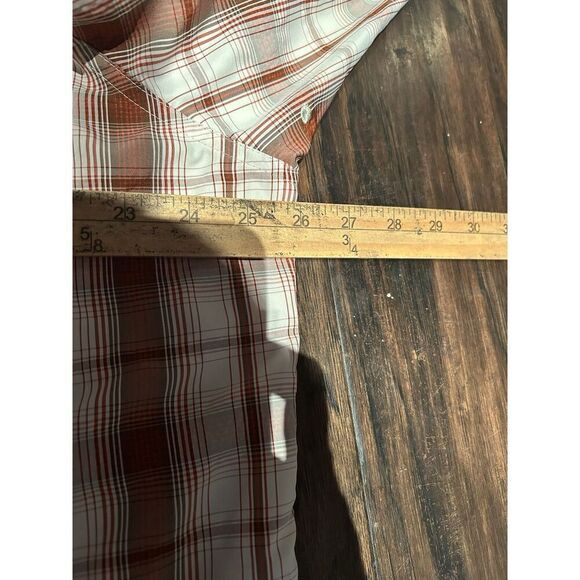 Filson Mens XL Long Sleeve Red Plaid Vented Fishing Shirt Button Down - Picture 8 of 9